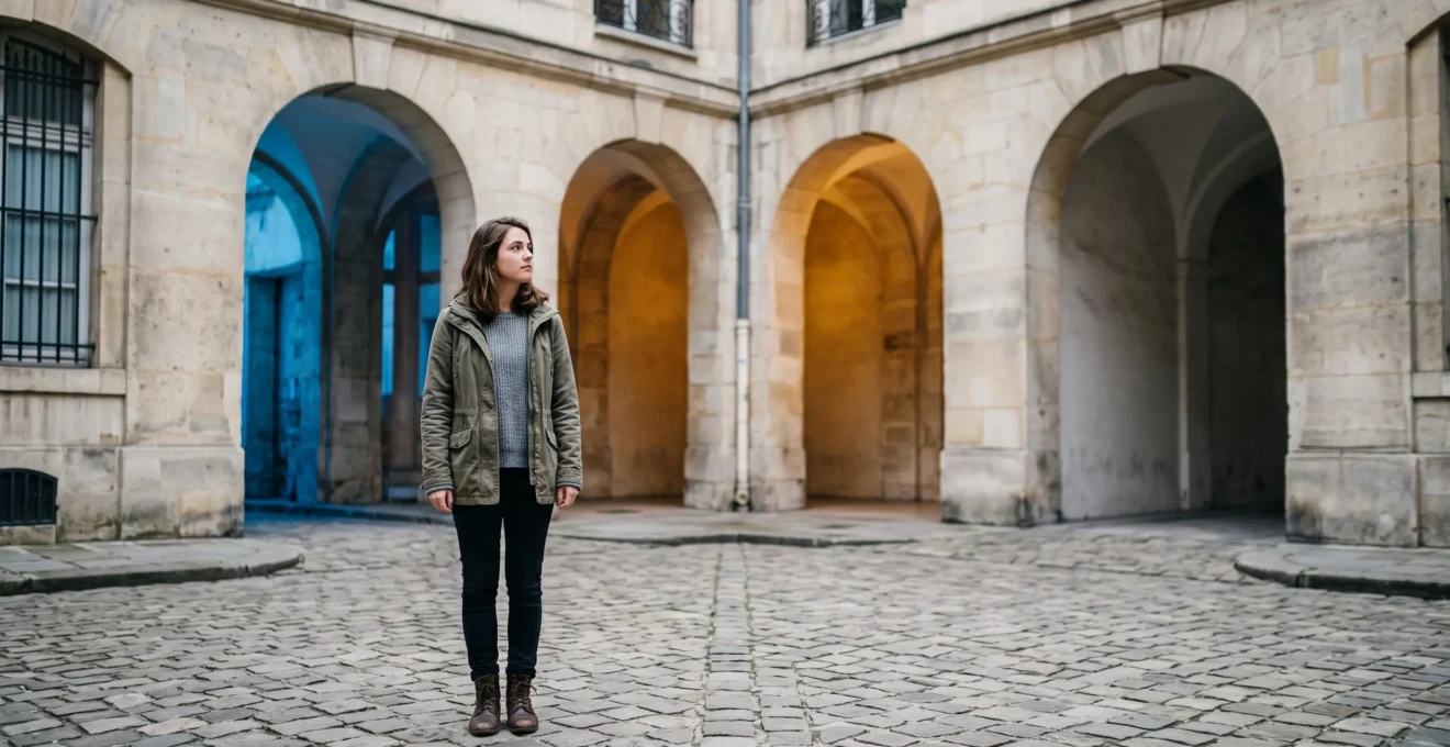 Etudiant reflechissant devant plusieurs chemins symbolisant le choix d'un IEP au-dela du classement QS mondial